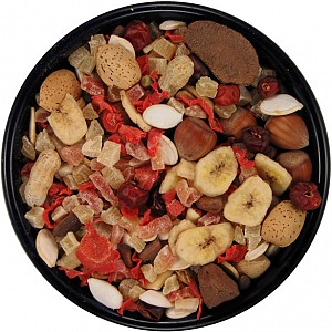 bird food with fruit